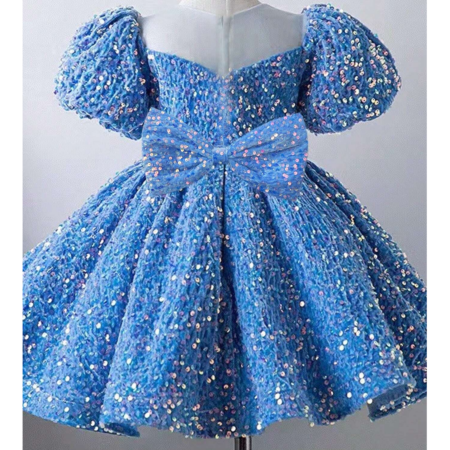 Baby Blue Sequin Princess Frock