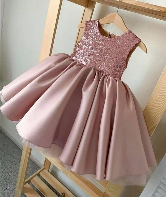 Baby Tea Pink Sequin Frock