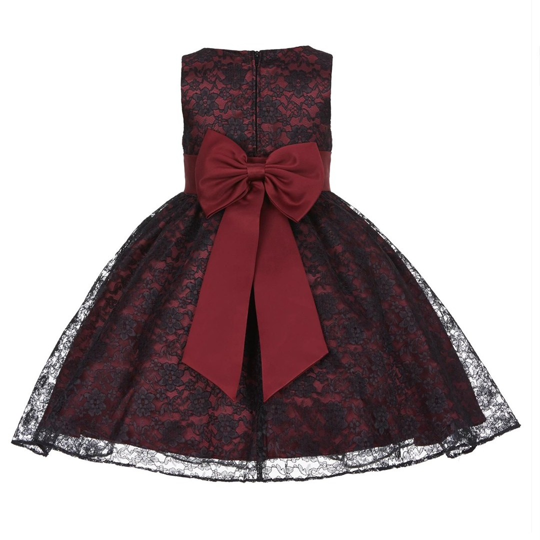 Baby Maroon Net Stylish Baby Frock