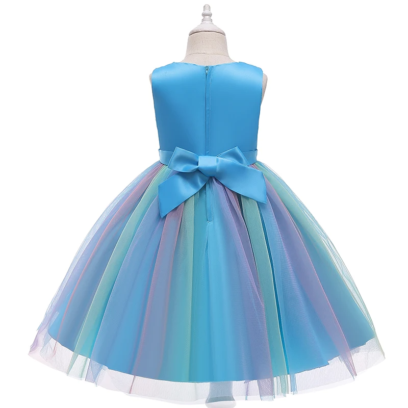Baby Blue Unicorn Flower Frock