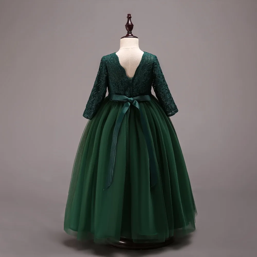 Baby Green Net Long Sleeves Maxi