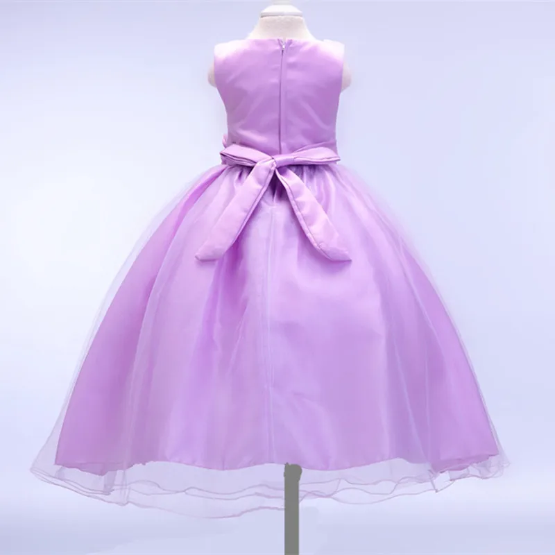 Baby Purple Sequin Side Flower Maxi