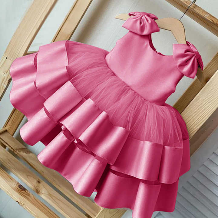 Baby Pink Beautiful Multi Layered Princess Frock