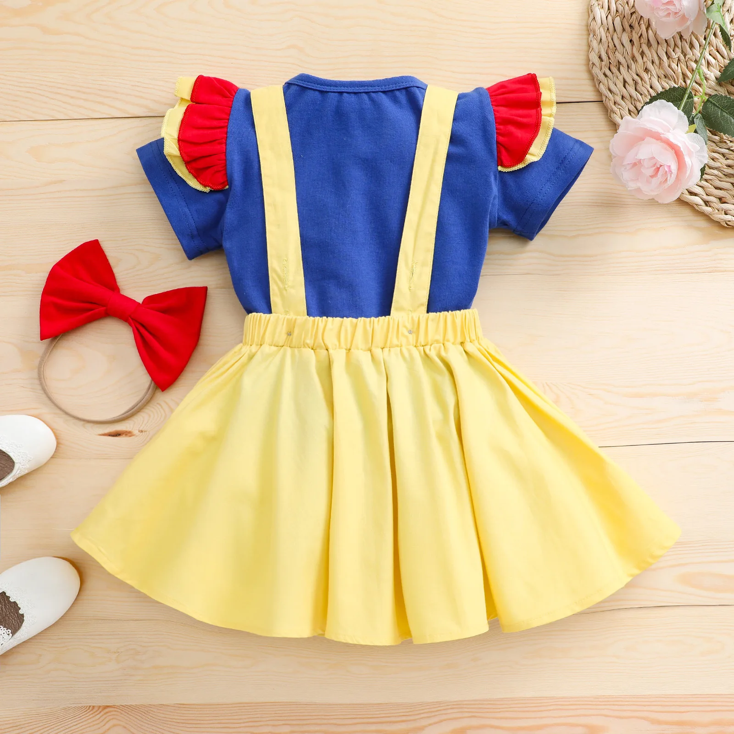 Baby Yellow & Blue Mini Mouse Dress
