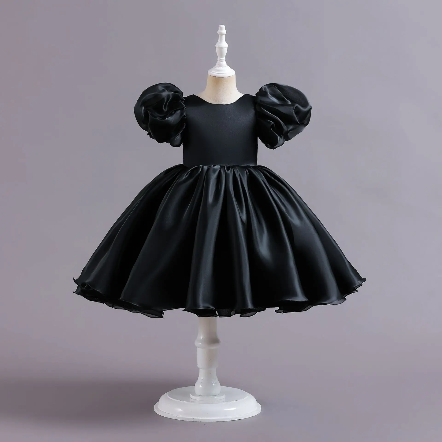 Baby Black Puff Sleeves Frock