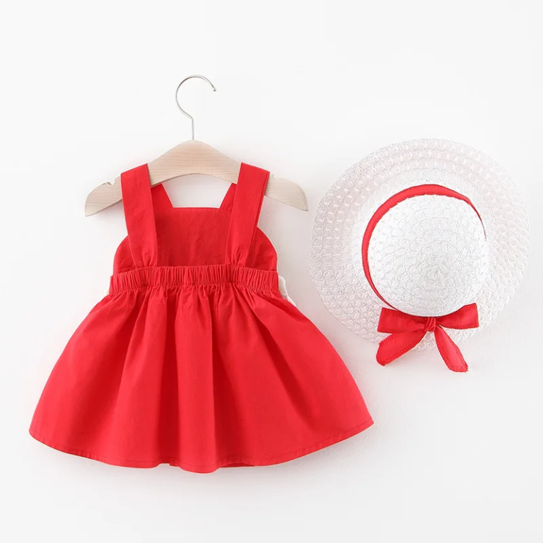 Baby Rainbow Frock With Hat