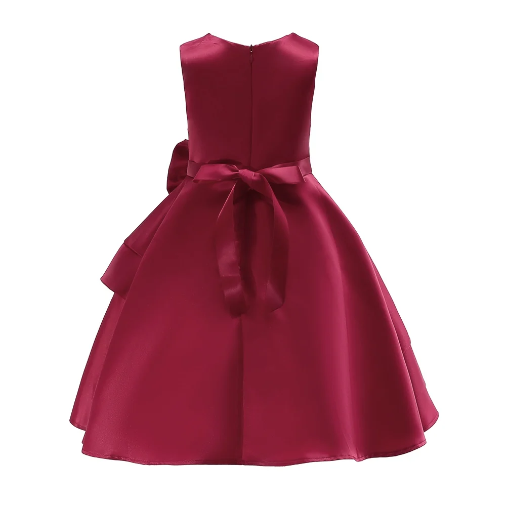 Baby Red Multi Cross Layered Bow Maxi