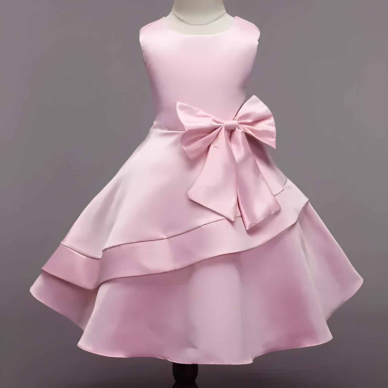 Baby Pink Curve Layer Frock