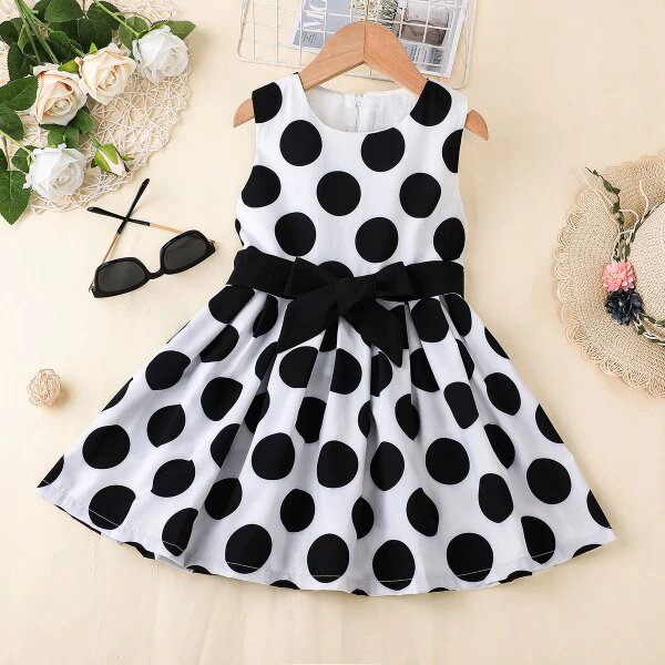 Baby Black & White Dotted Frock