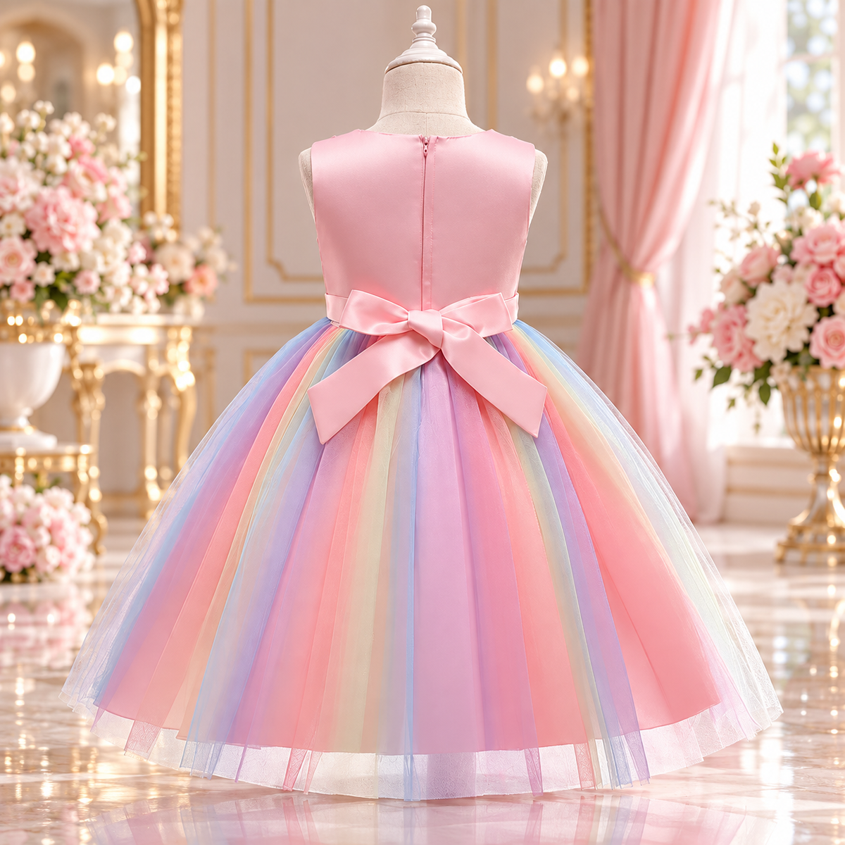 Baby Pink Unicorn Flower Frock
