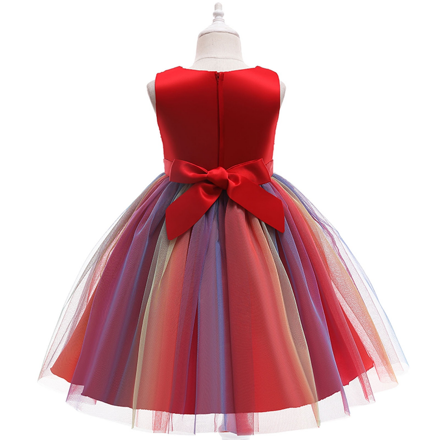 Baby Red Unicorn Flower Frock
