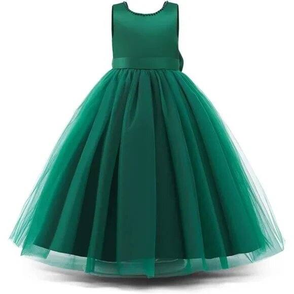 Baby Green Neck Pearls Maxi