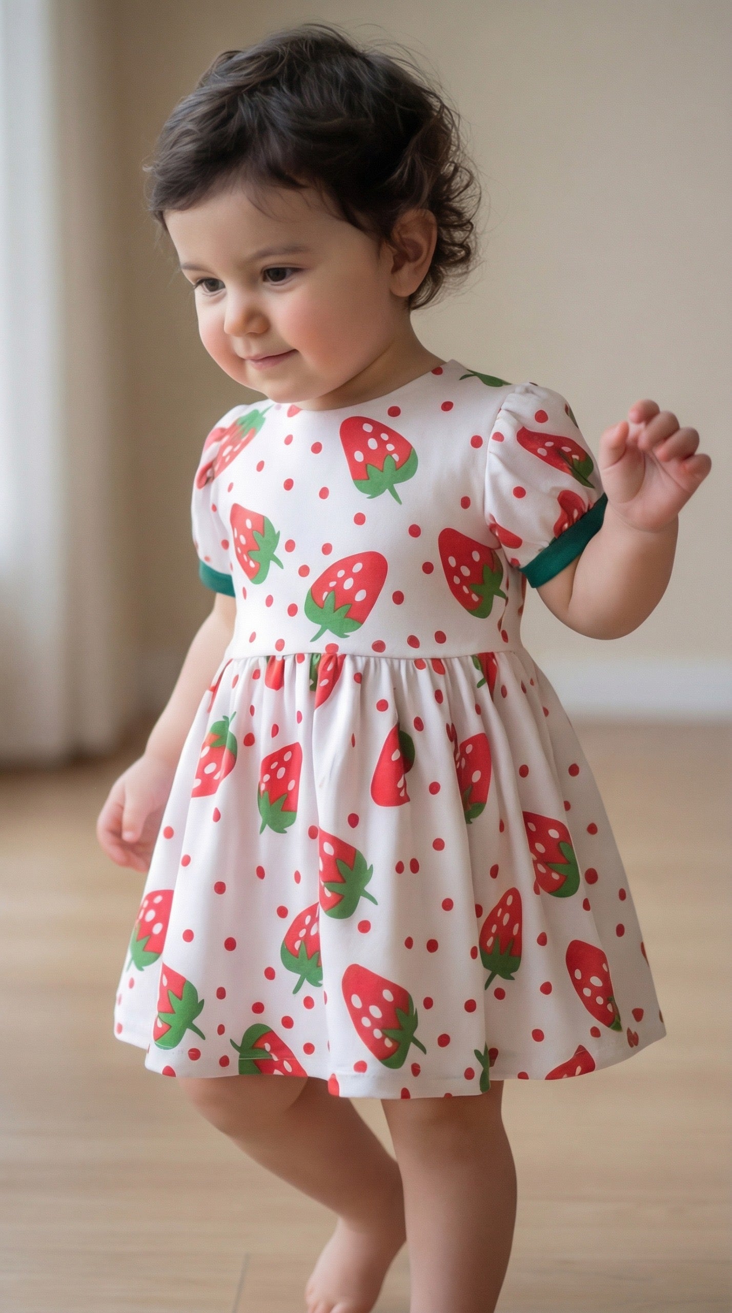 Baby Strawberry Print Frock