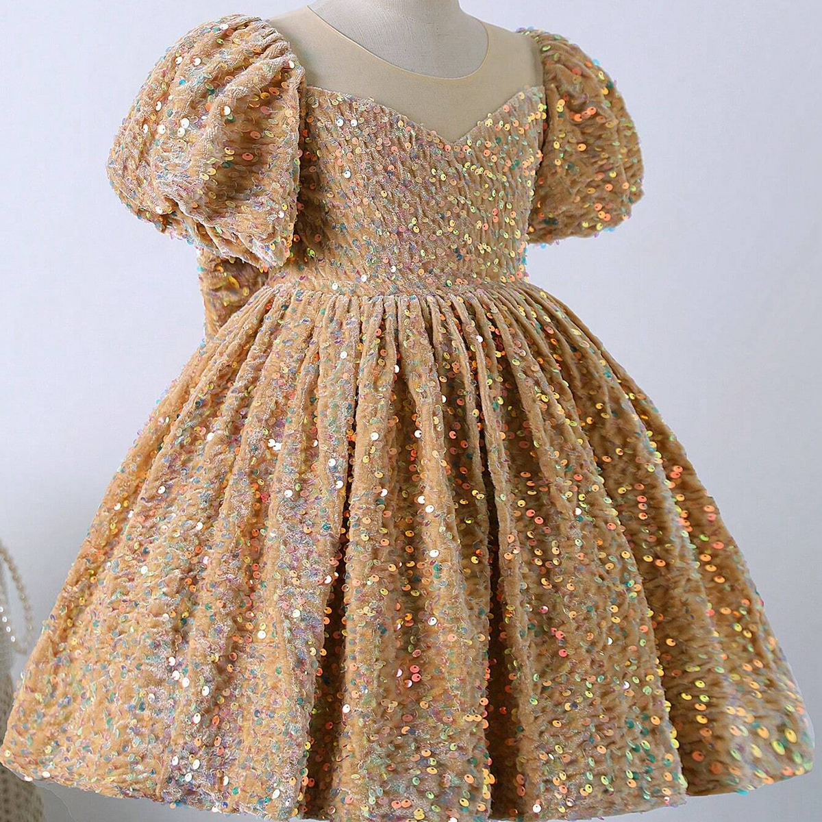 Princess Frock Baby Golden Sequin Princess Frock – Clothing Inn