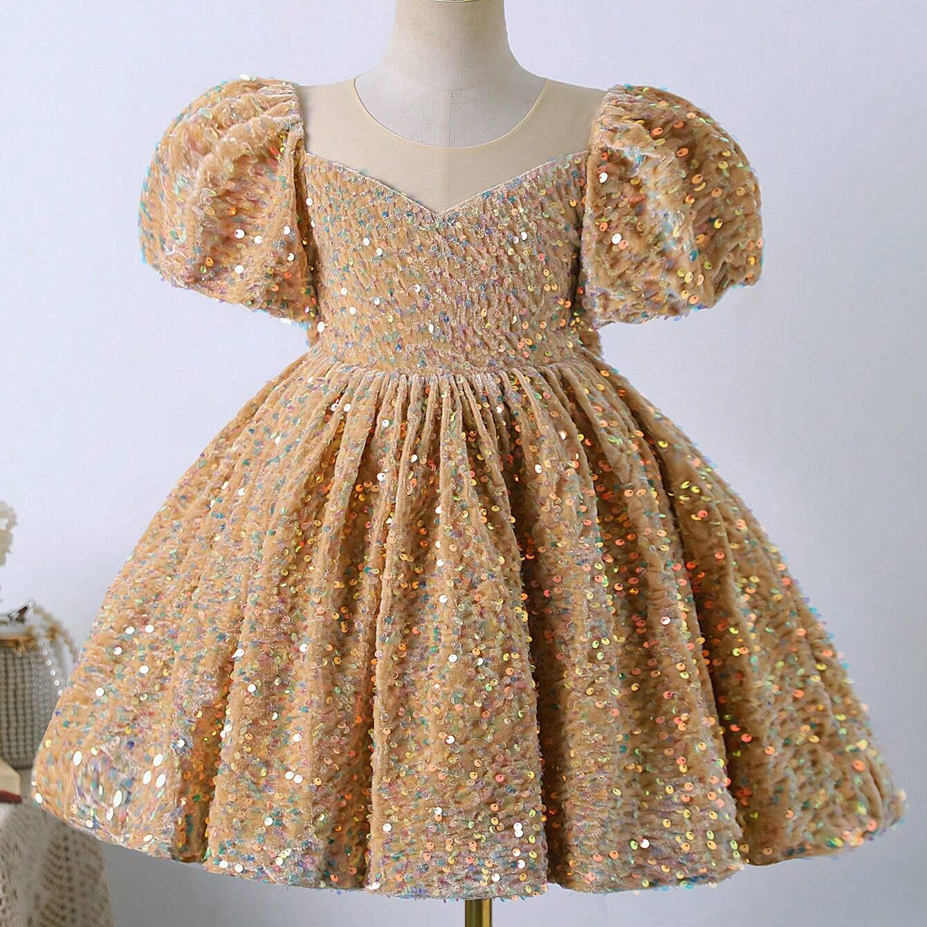 Princess Frock Baby Golden Sequin Princess Frock – Clothing Inn