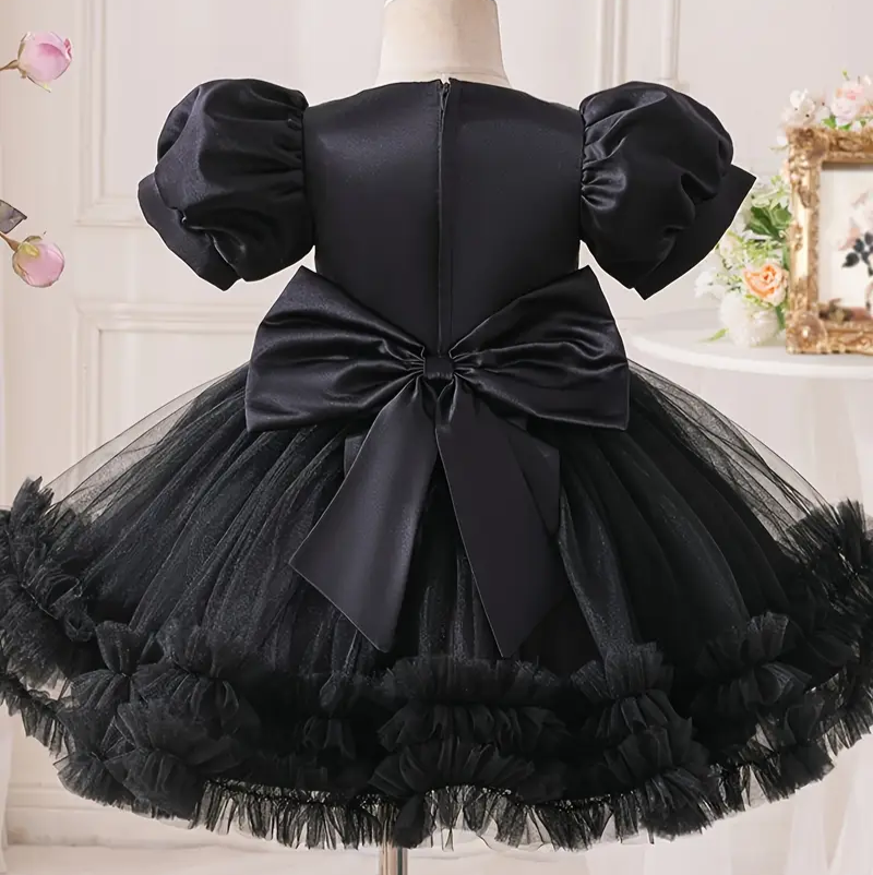Baby Black Sequin Puff Sleeves Princess Frock Clothing Inn Baby Black Sequin Puff Sleeves Princess Frock Clothing Inn