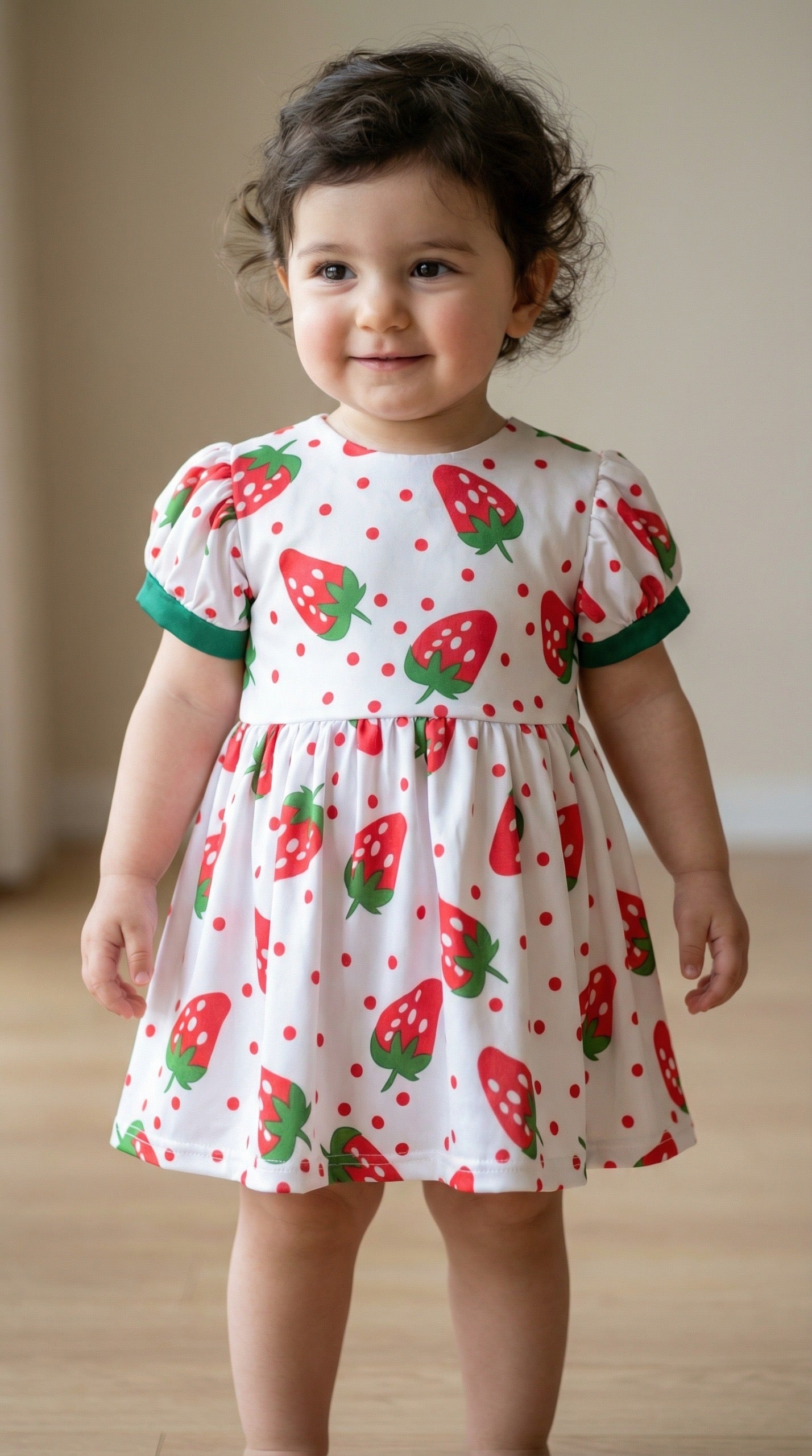 Baby Strawberry Print Frock