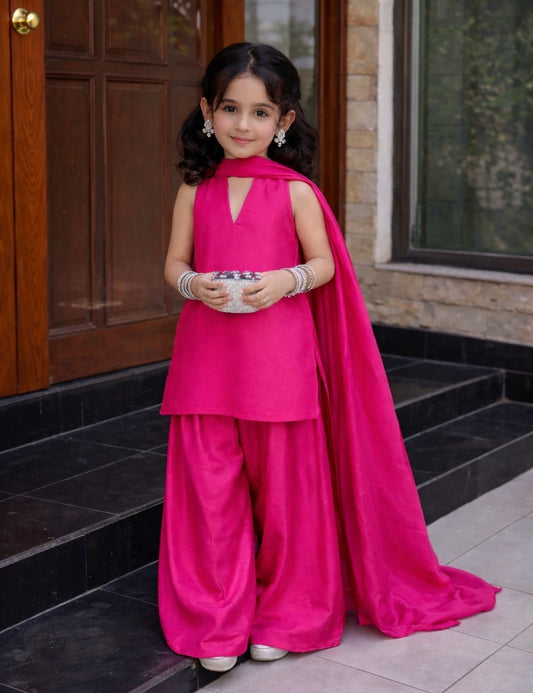 Baby Pink Eastern Dress ( 3 piece )