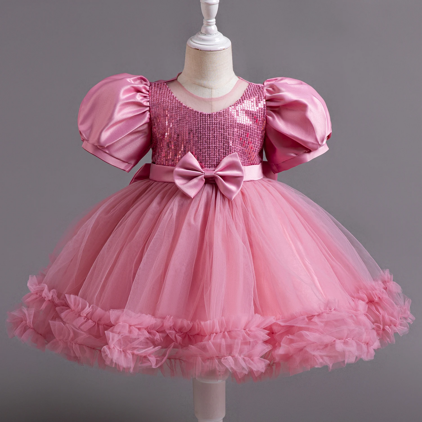 Baby Girl Pink Fluffy Princess Frock