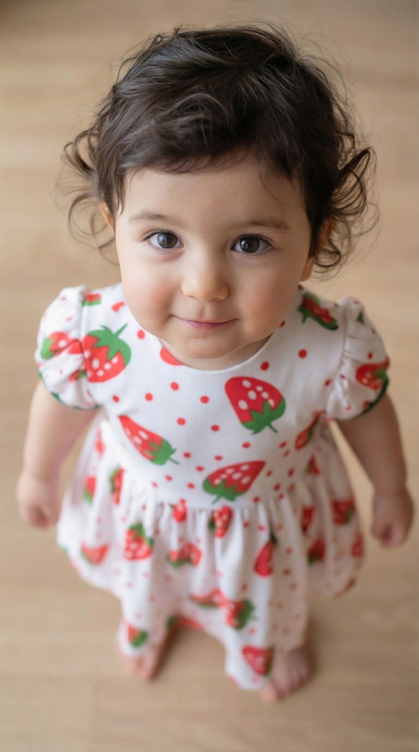 Baby Strawberry Print Frock